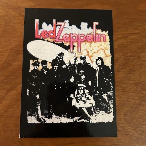 Vintage Unused Led Zeppelin Post Card Art Print Rock Music Heavy Metal Ephemera - Picture 1 of 3